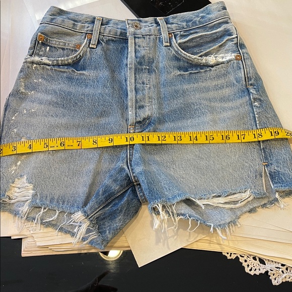 AGOLDE Dee Super High Rise Denim Shorts Ricochet Medium Wash Size 25 NWT - Picture 11 of 15